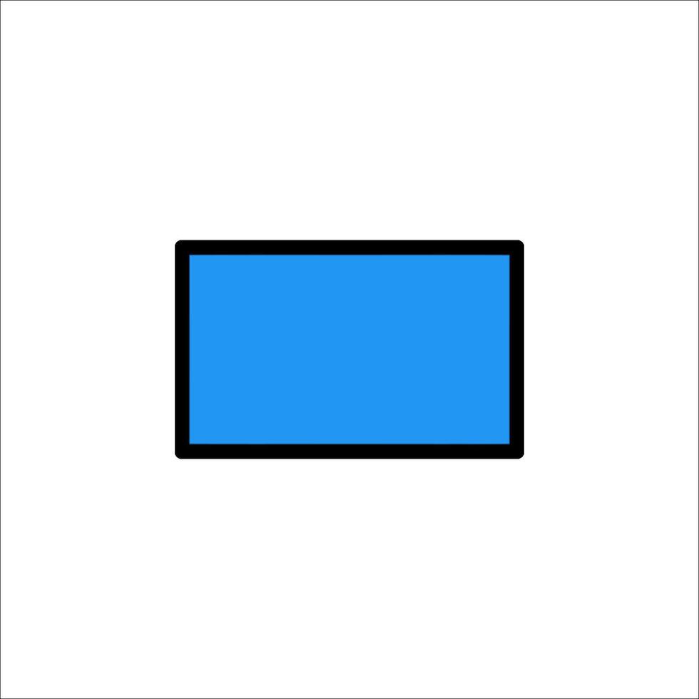 A blue square on a white background vector