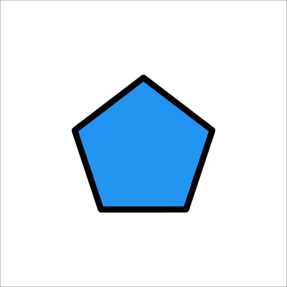 A blue hexagon with a white background vector