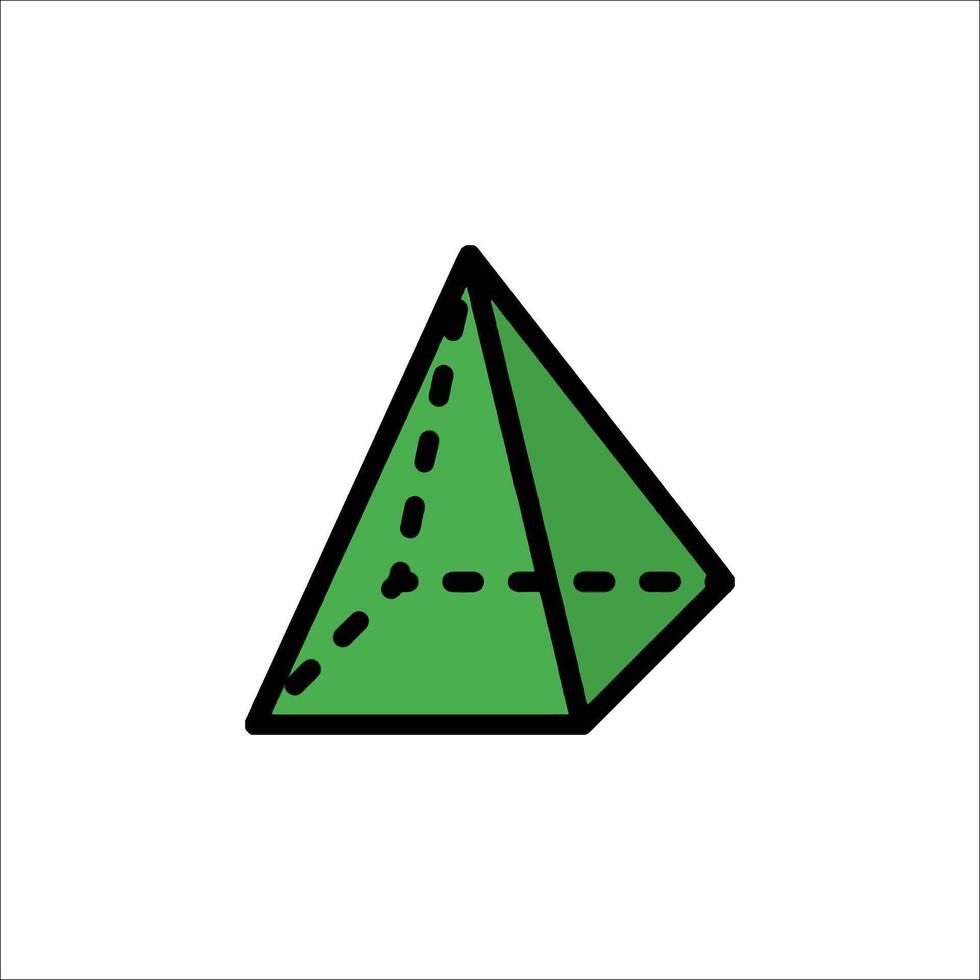 A green triangle with a line through it vector