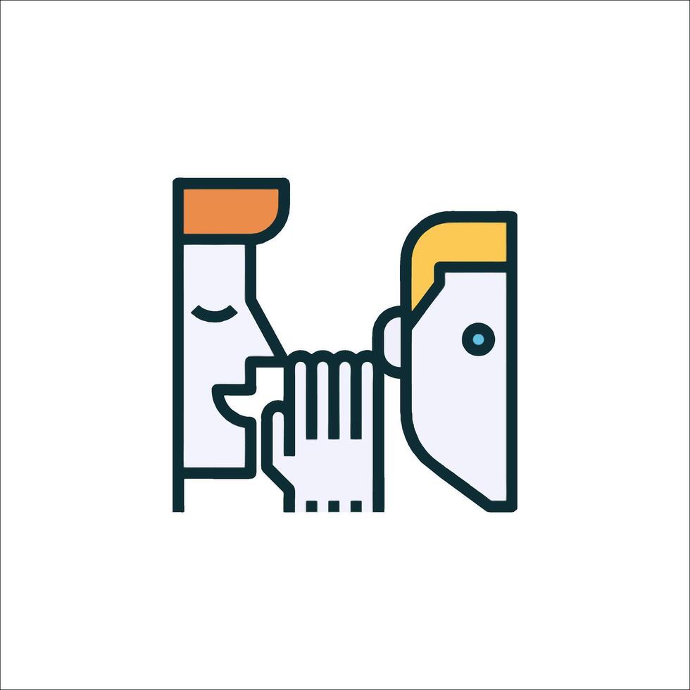 A man is talking to another man in a room vector