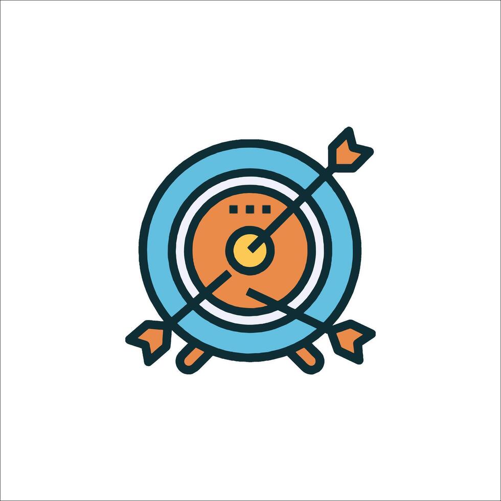 An arrow and target icon vector
