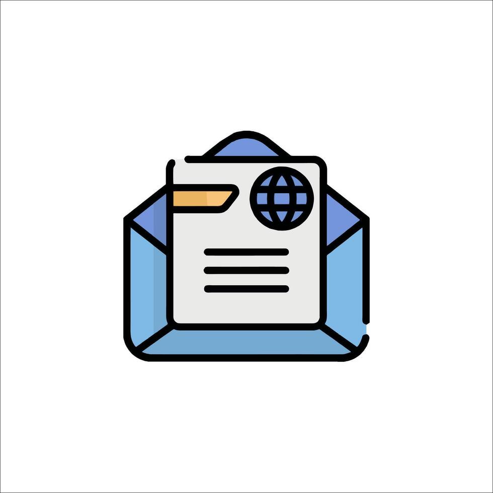 Email envelope icon vector