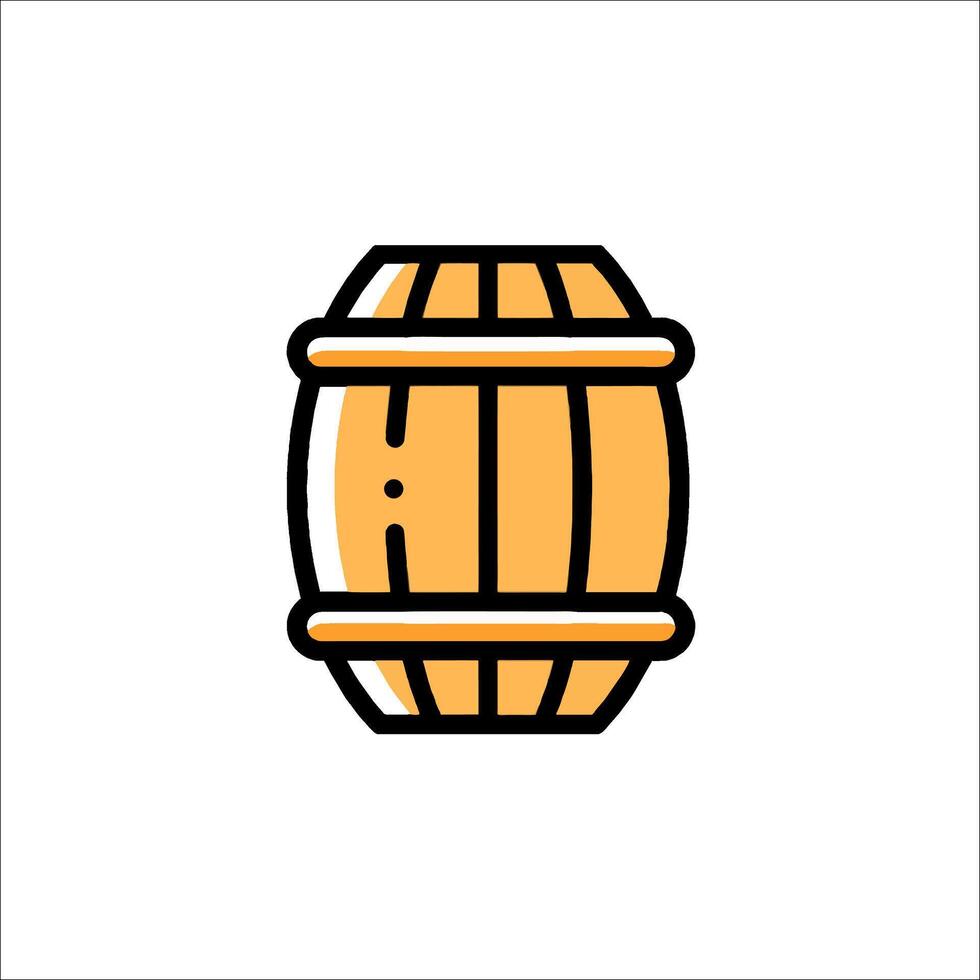 A barrel icon on a white background vector