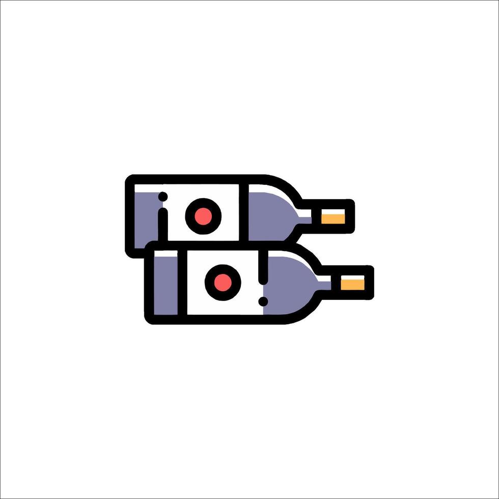 Wine bottle icon illustration vector