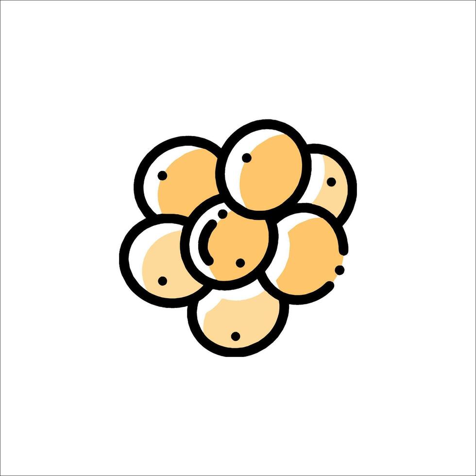 A bunch of grapes on a white background vector