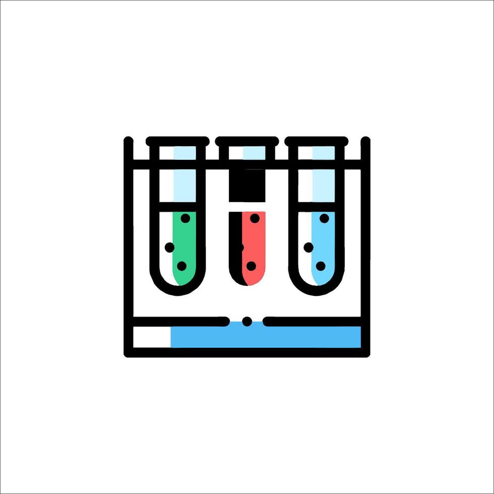 A test tube with two test tubes inside it vector