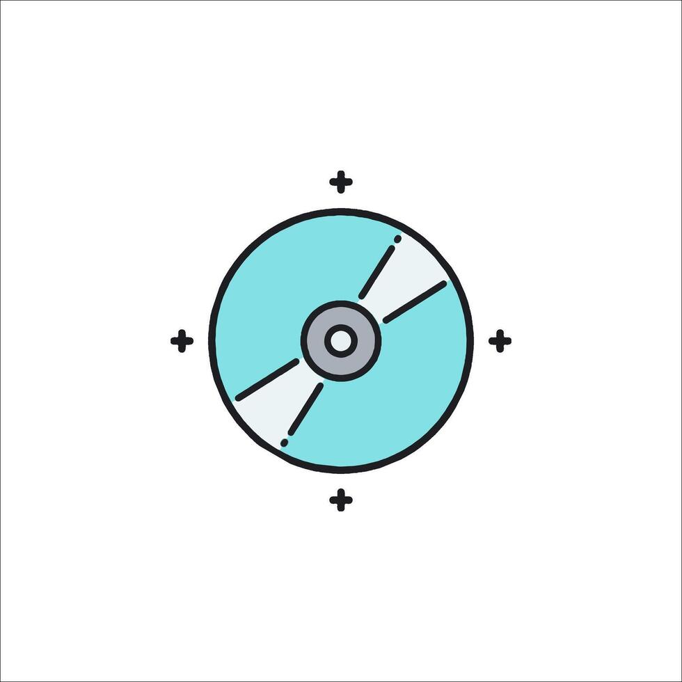 A cd icon in a circle with a cross on it vector