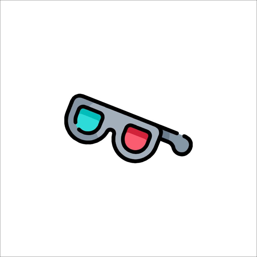 3d glasses icon illustration vector