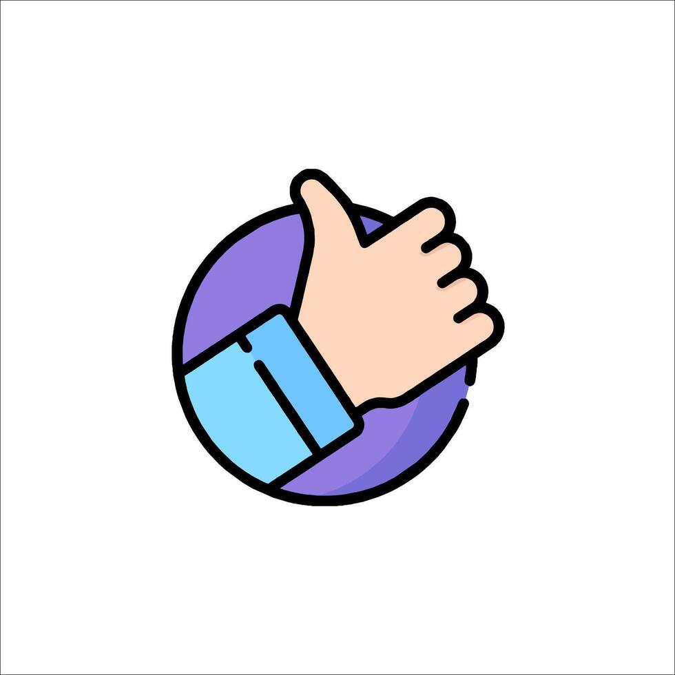A hand giving a thumbs up icon vector