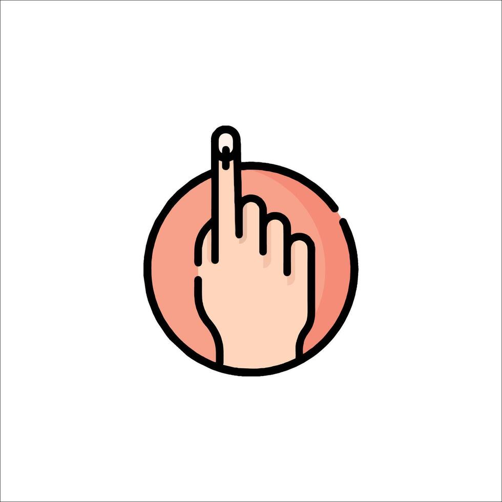 A hand pointing at a finger icon vector