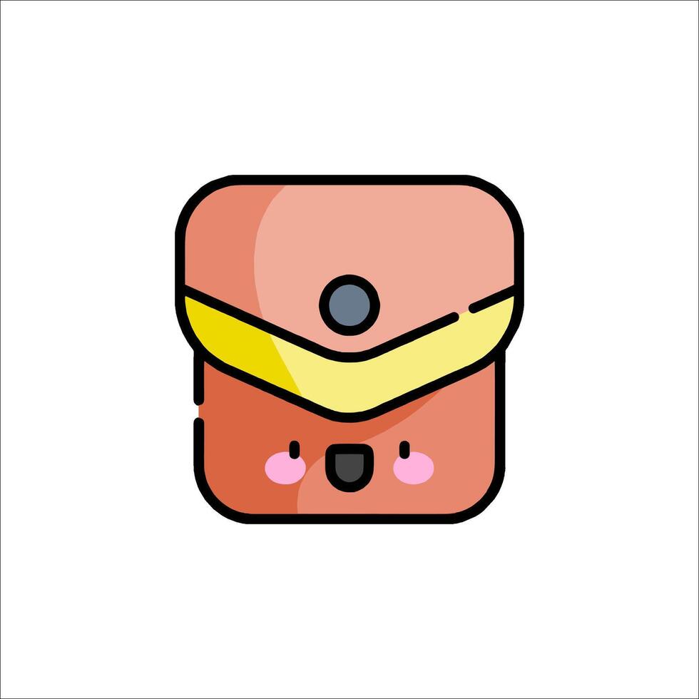 A cute little envelope icon with a smiley face vector