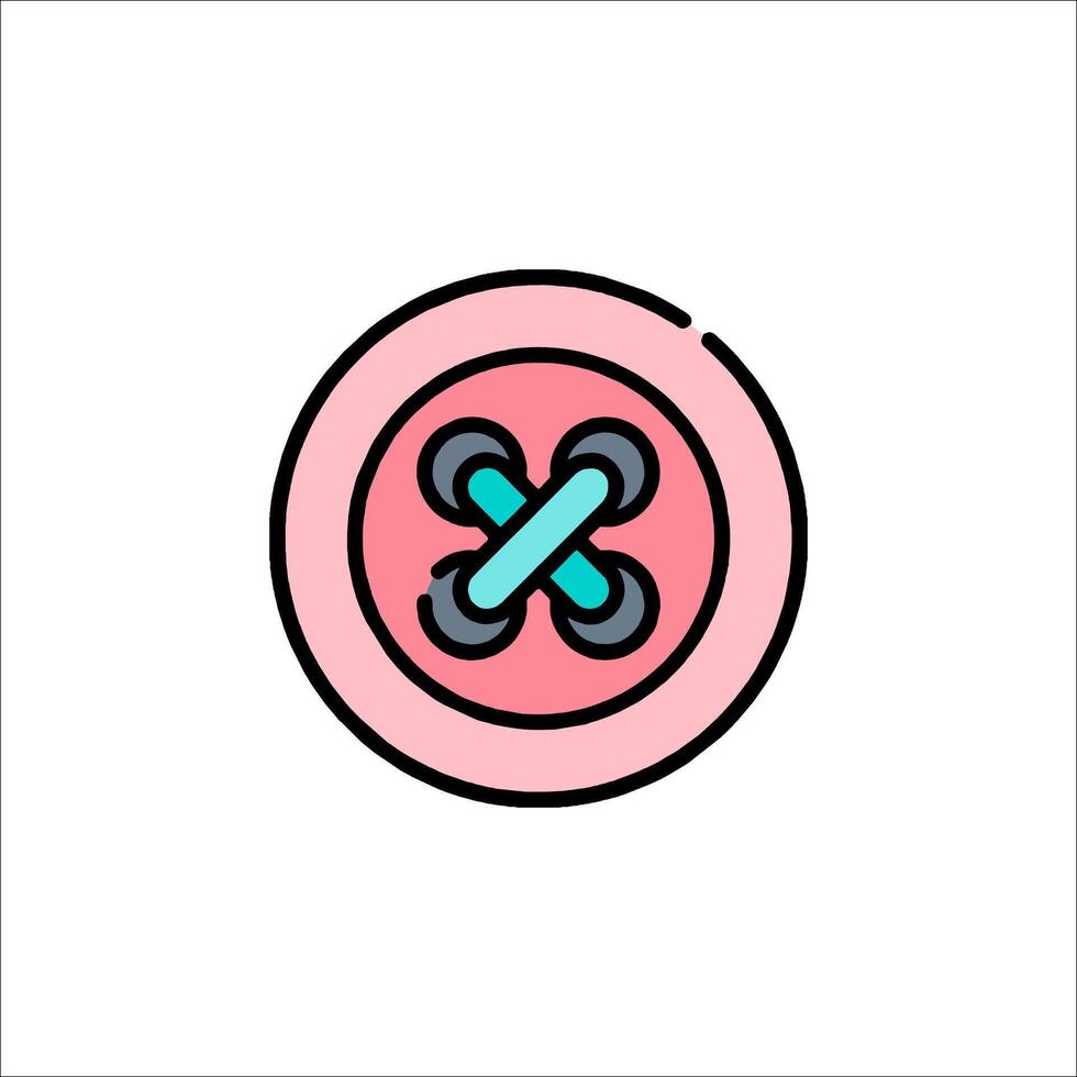 A pink button with an x on it vector