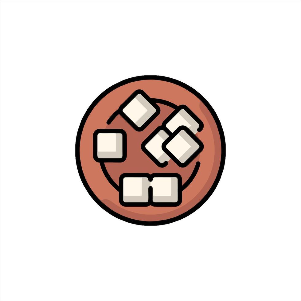 A circle with cubes on it, with a white background vector