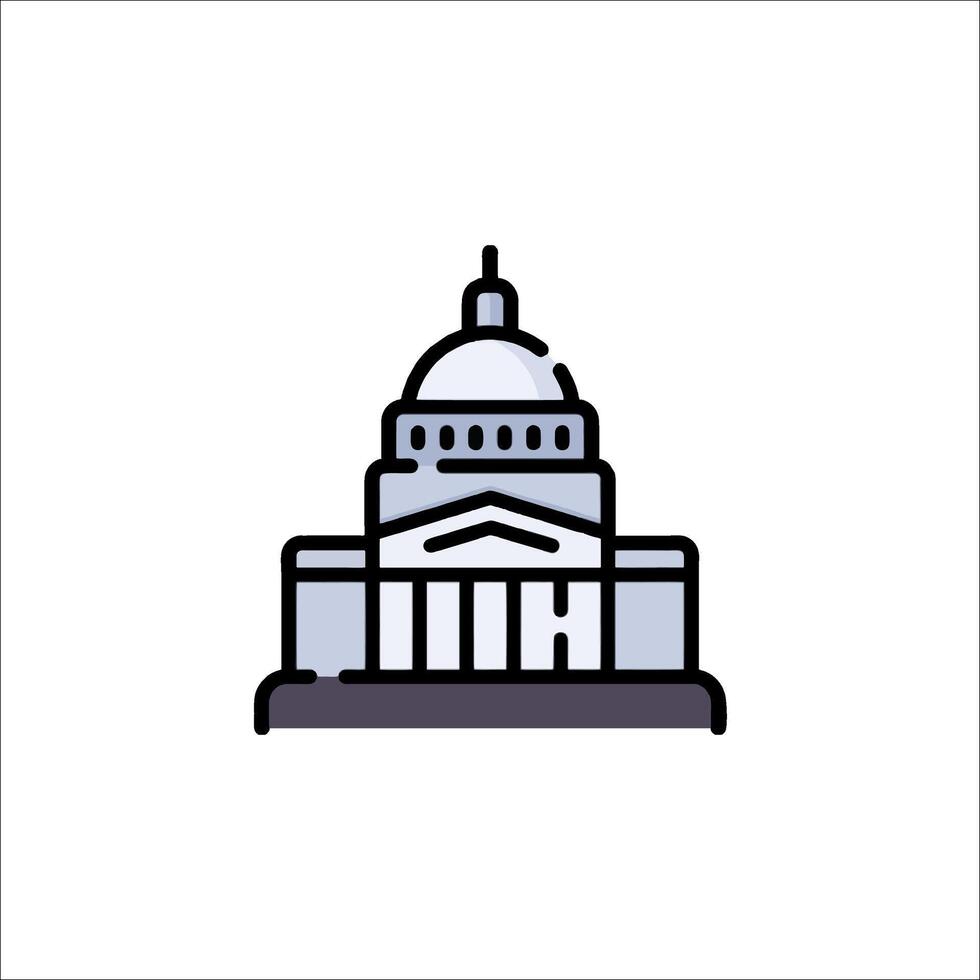The capitol building in washington, dc vector