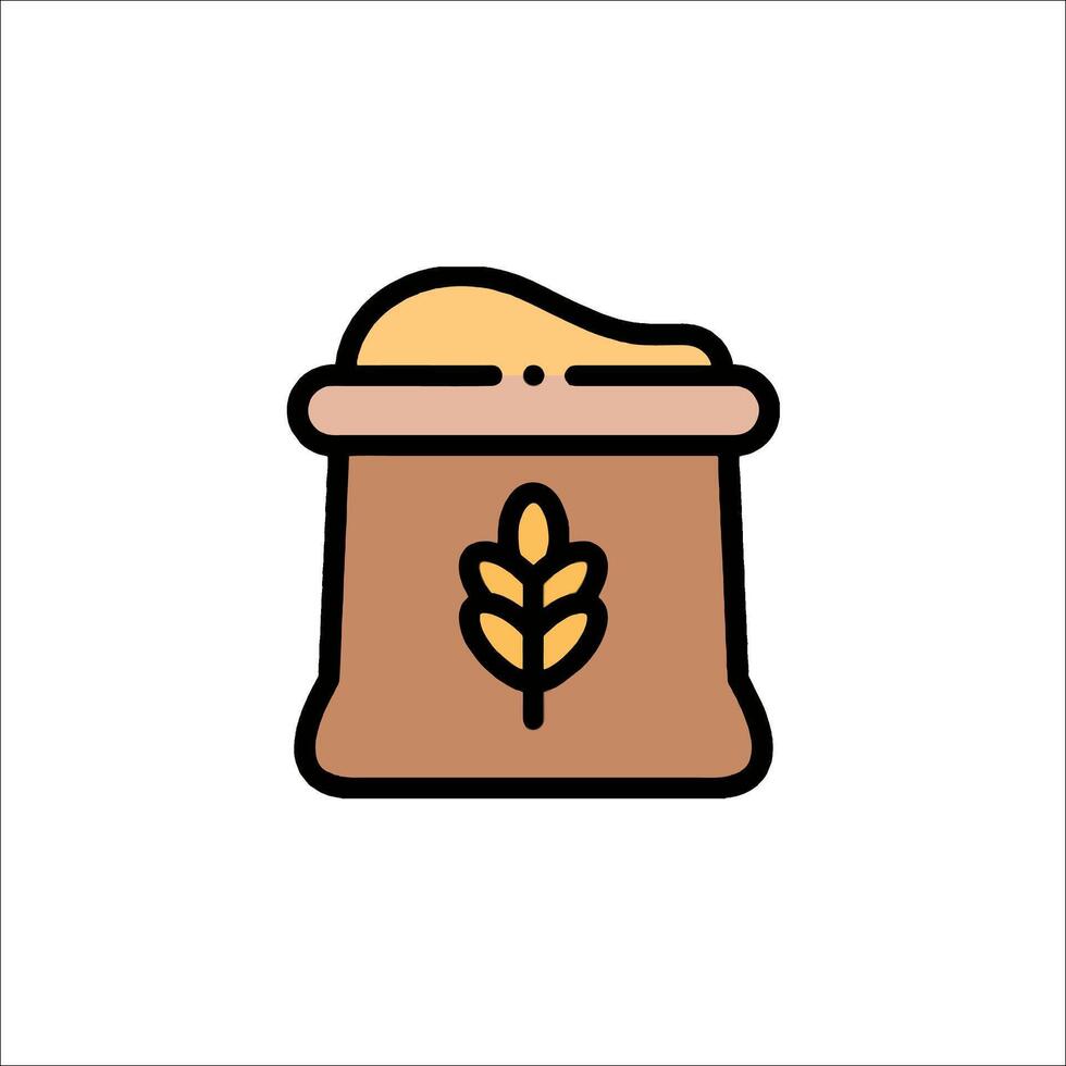 A bag of wheat icon on a white background vector