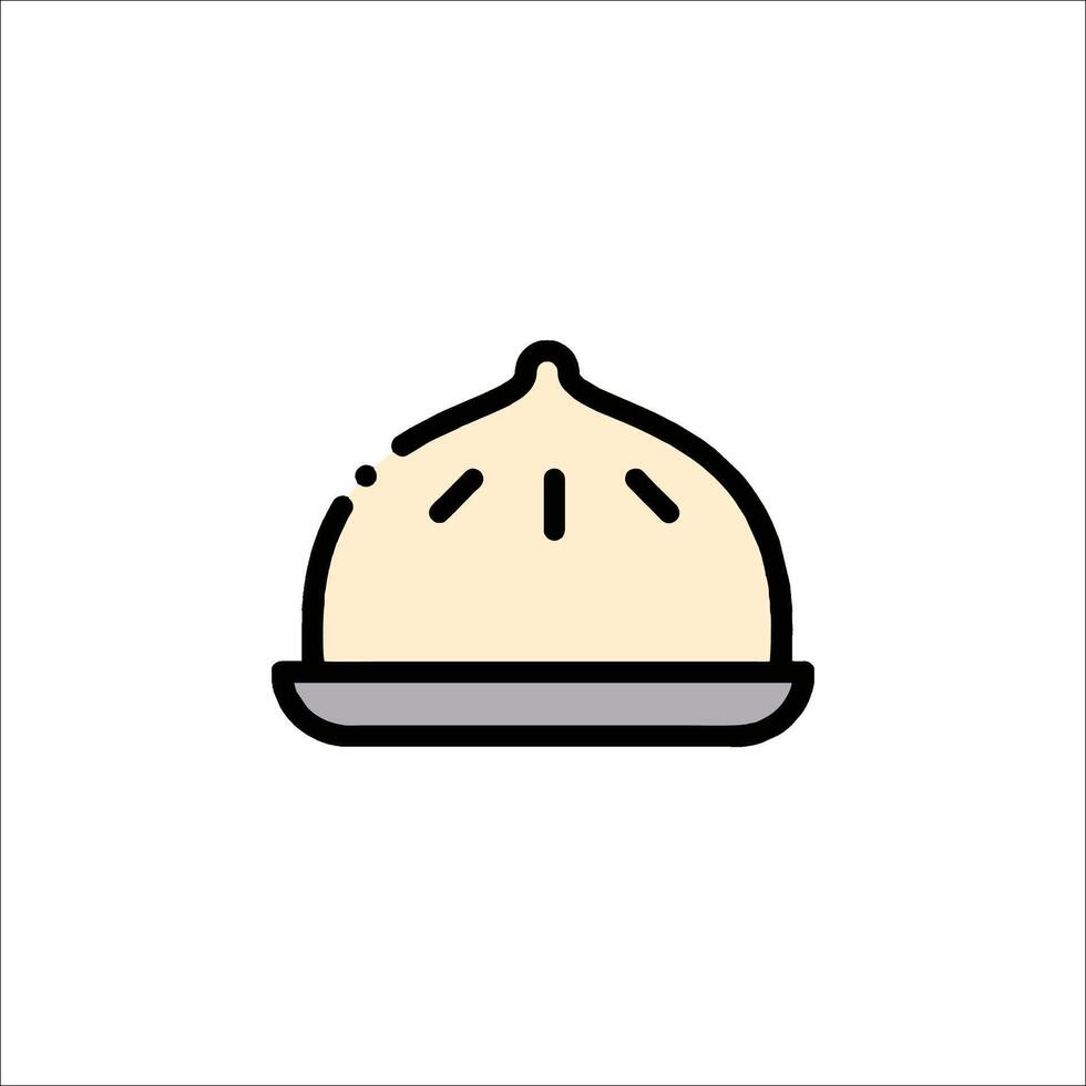 Dumpling icon in a flat style vector