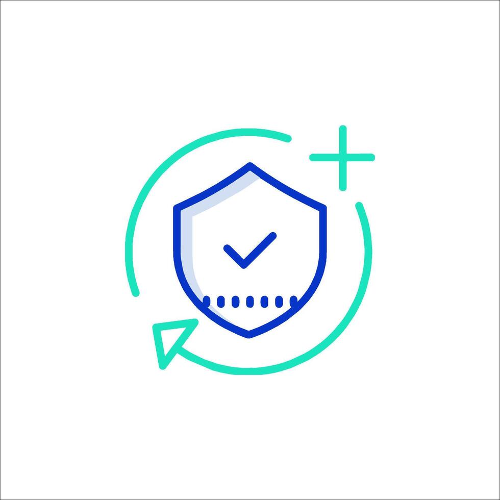 A shield with a check mark on it vector
