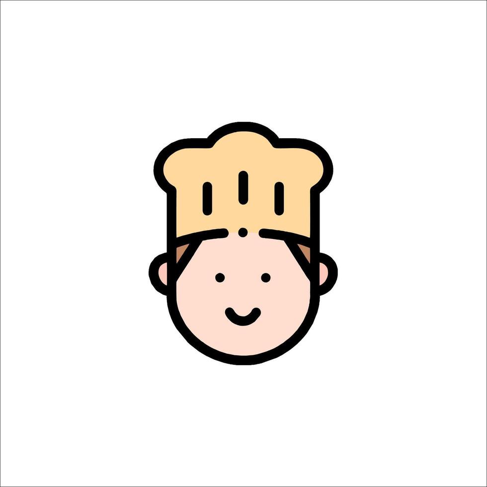 A cartoon chef's hat icon vector