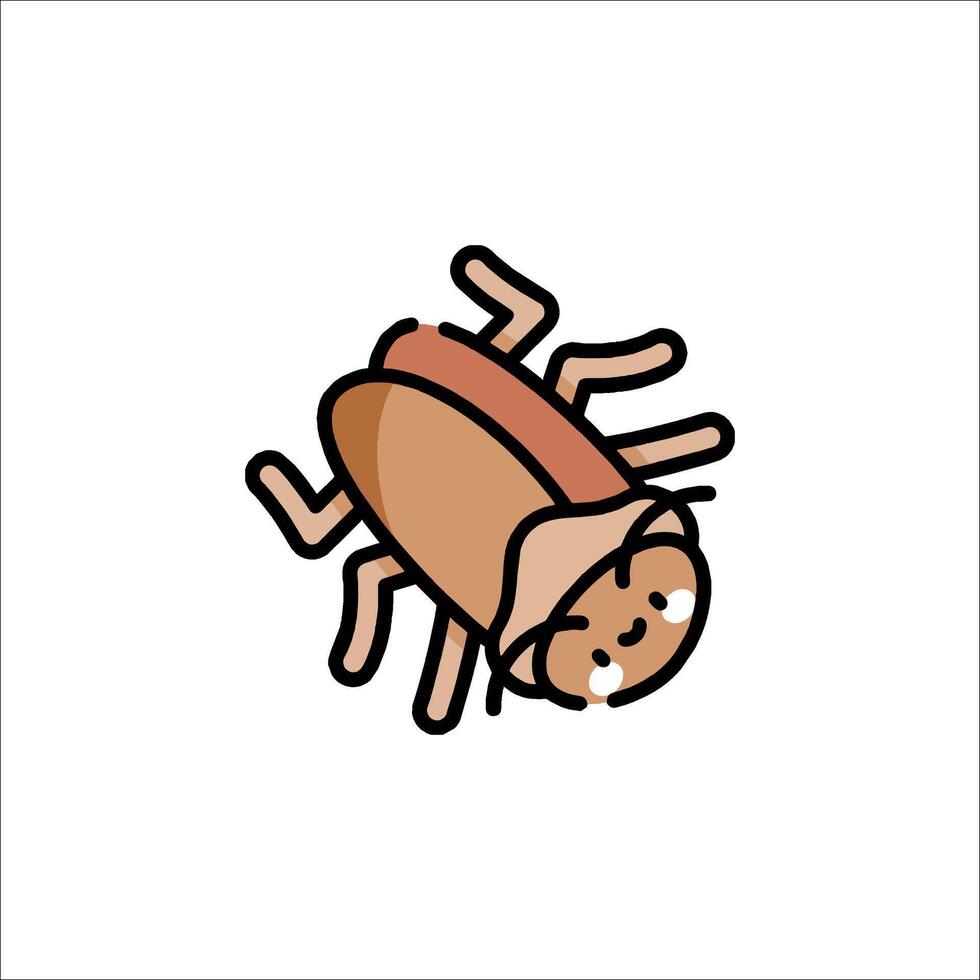 A cartoon bug with a big head and a small body vector