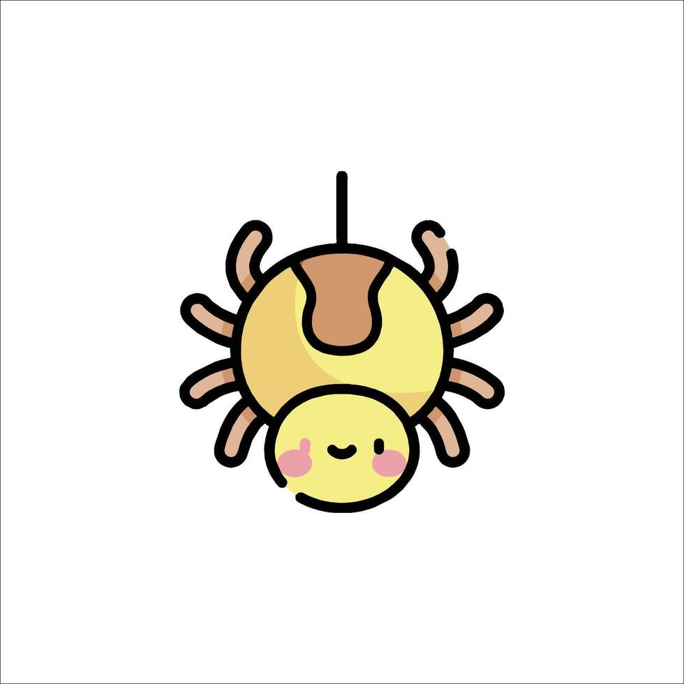 A cute spider with a smile on its face vector