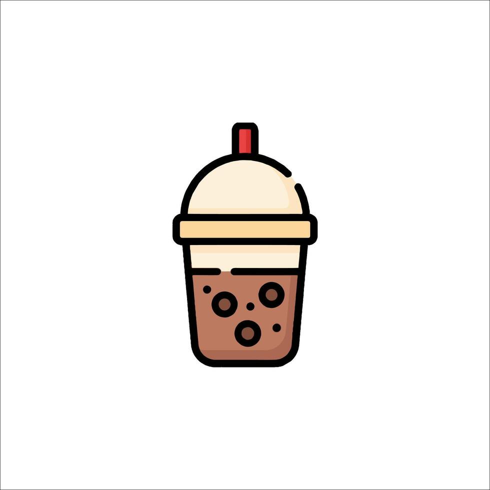 Ice cream drink icon illustration vector