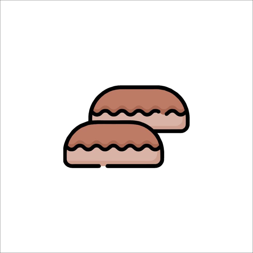 Two donuts on a white background vector