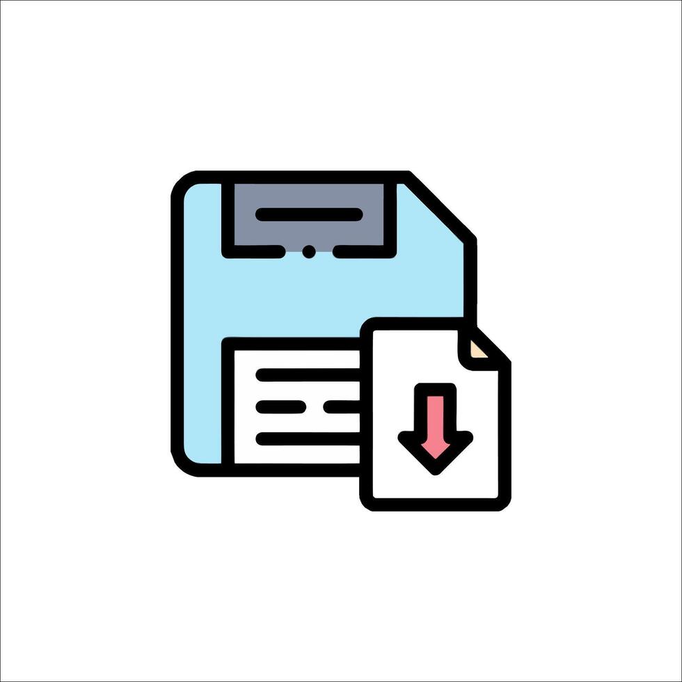 A file folder with a paper document icon vector