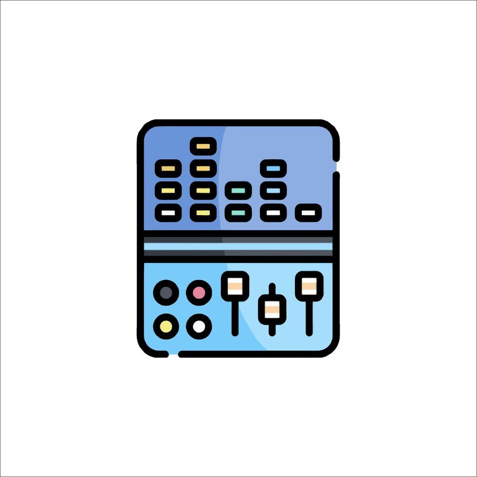 A blue and white electronic device icon vector