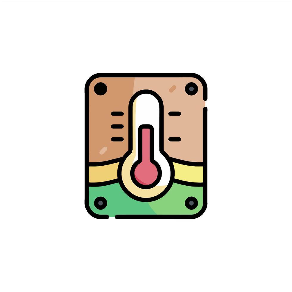 A thermometer icon on a white background vector
