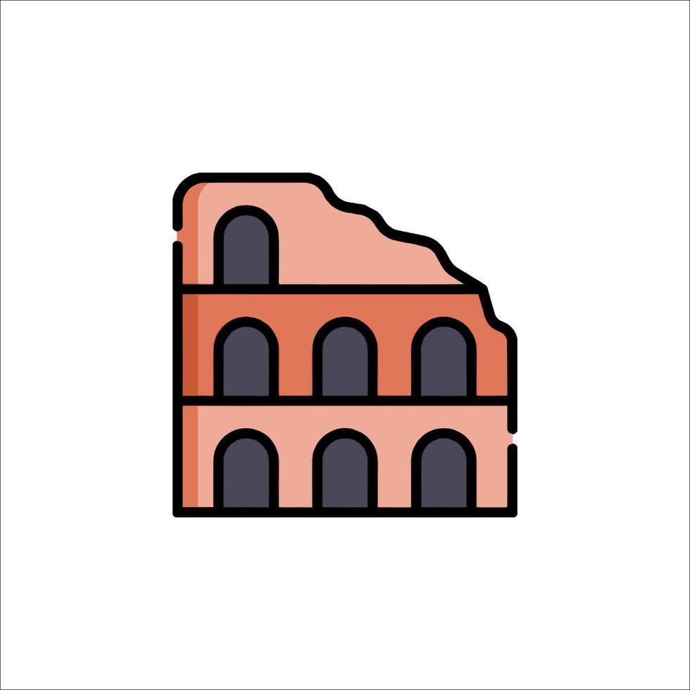 Colosseum icon illustration vector