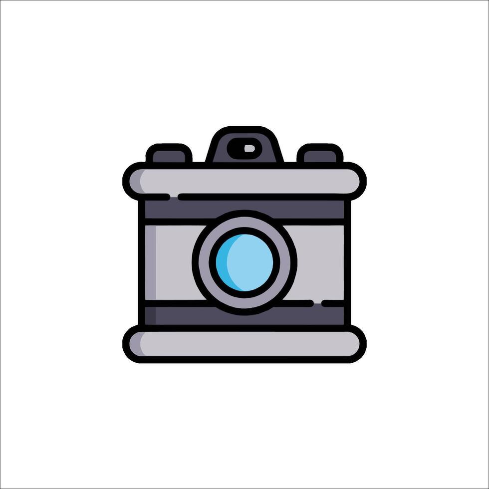 A camera icon on a white background vector