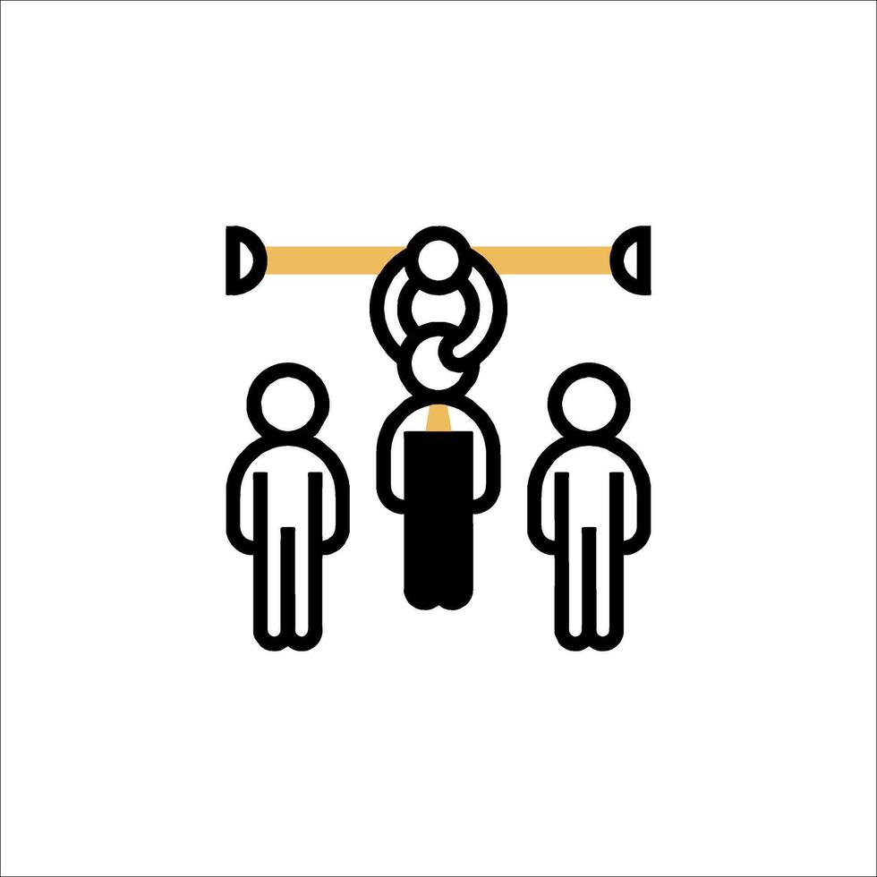 A group of people standing around a person holding a sign vector