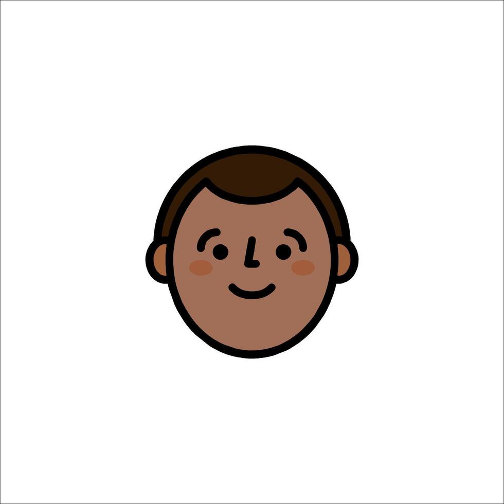 A cartoon man's face with a smile vector