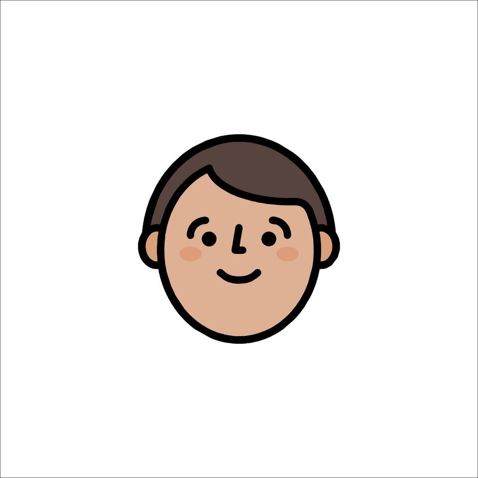 A man's face with a smile on it vector
