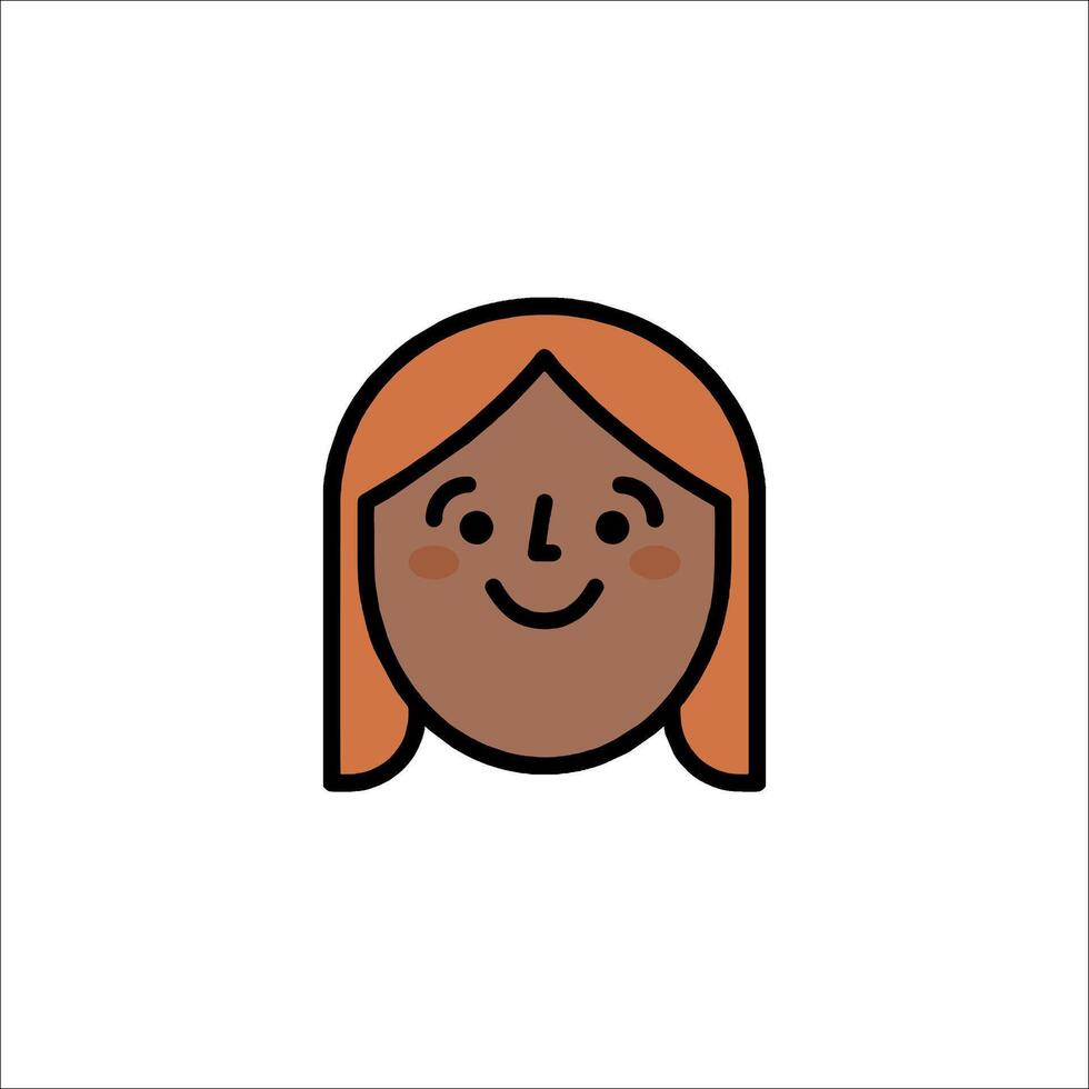 A woman's face with a smile on it vector