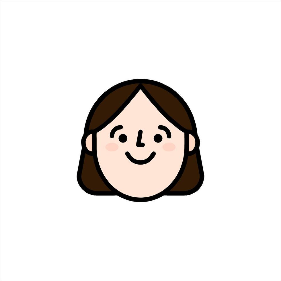 A woman's face with a smile on it vector