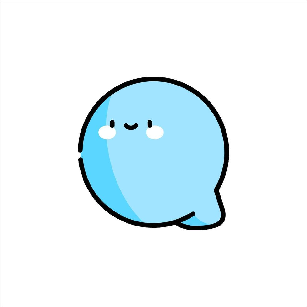 A blue ball with a smiley face on it vector