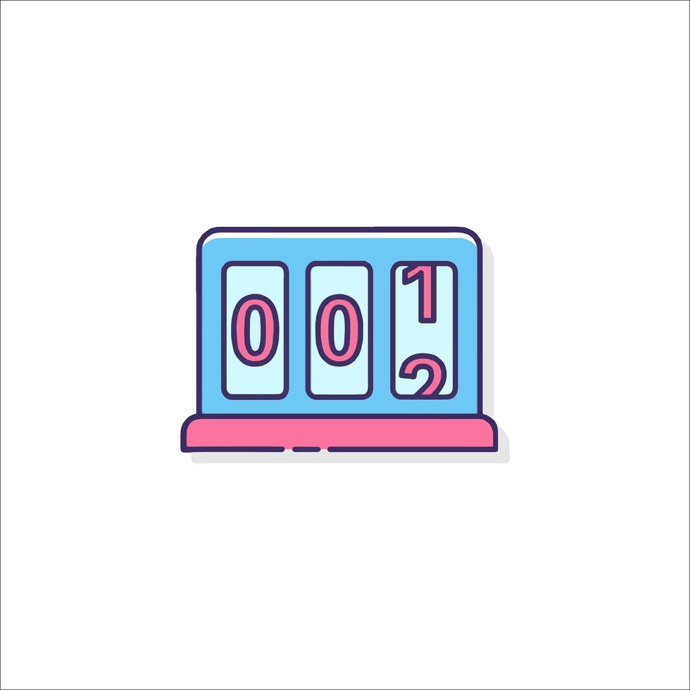 A slot machine with the number 100 on it vector