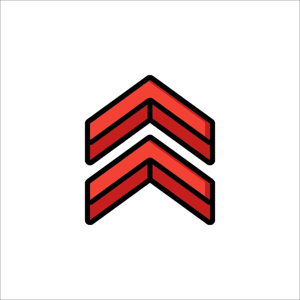 A red and black chevron logo vector