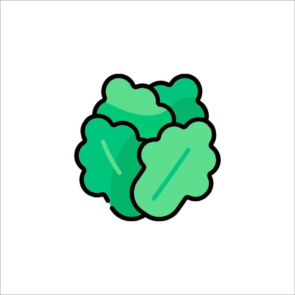 A green leafy vegetable icon on a white background vector