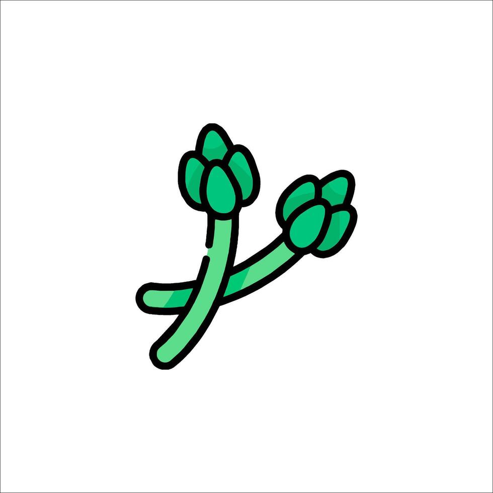 A green vegetable icon on a white background vector