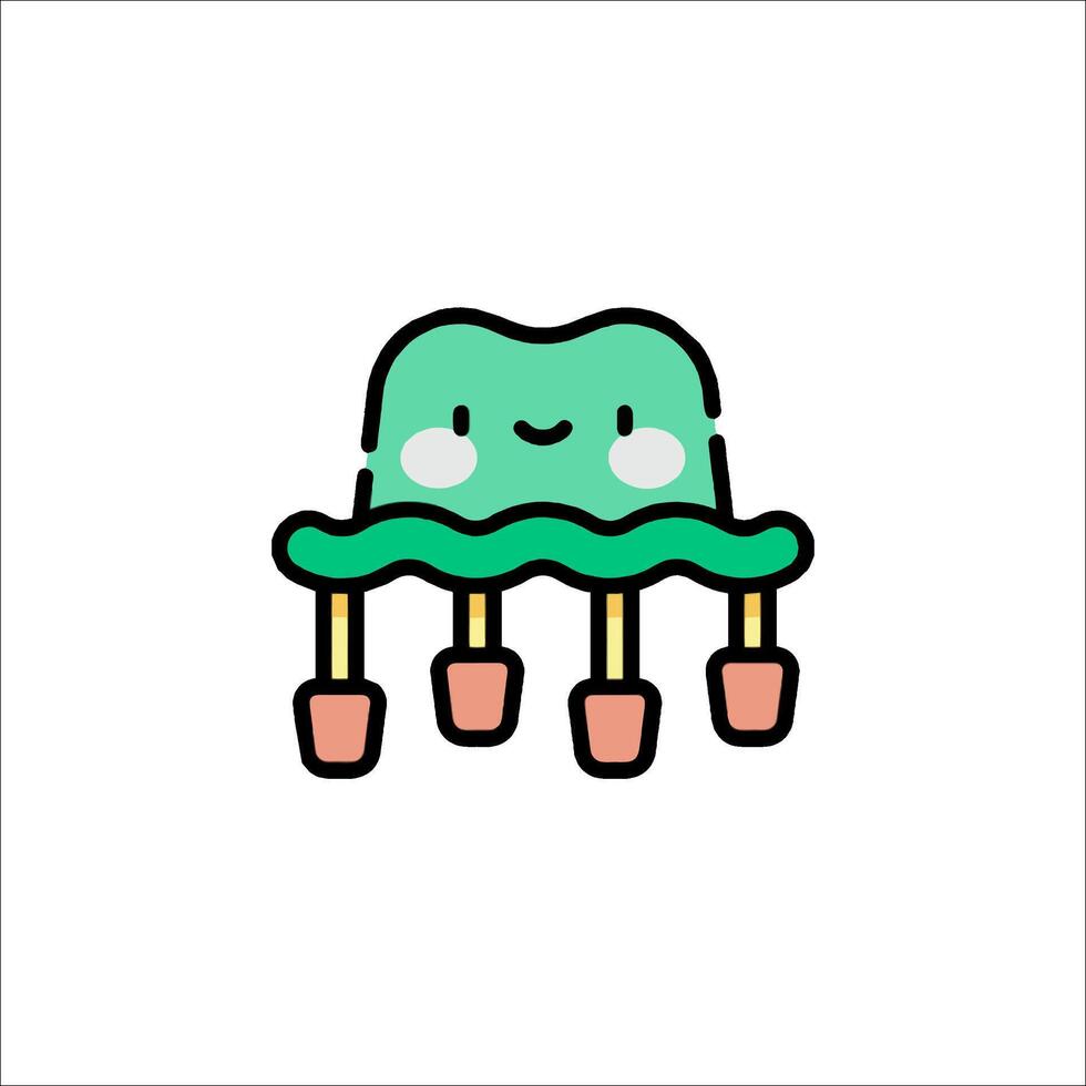 A cute jellyfish with a smile on its face vector