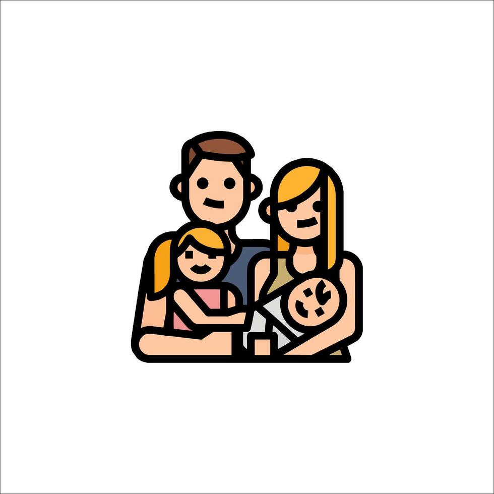 A family icon with a baby and a mother vector