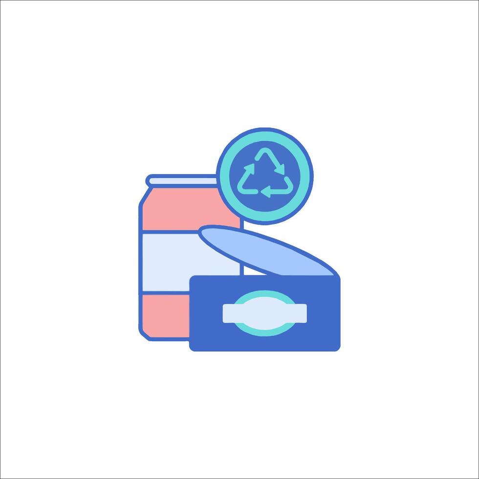 A can of soda and a box with a mask on it vector