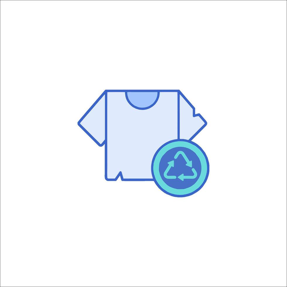 A t - shirt with a recycling symbol on it vector