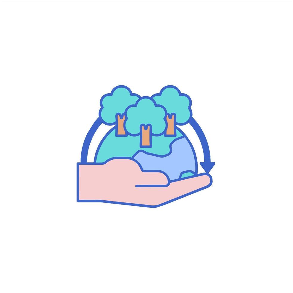 Save the earth icon vector