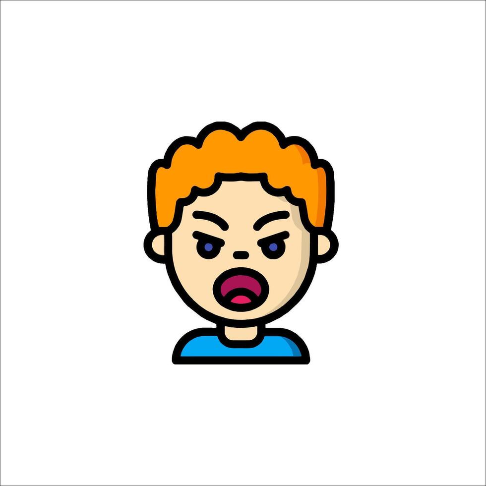 Angry man icon, angry face, angry man, angry face, angry man, angry face vector