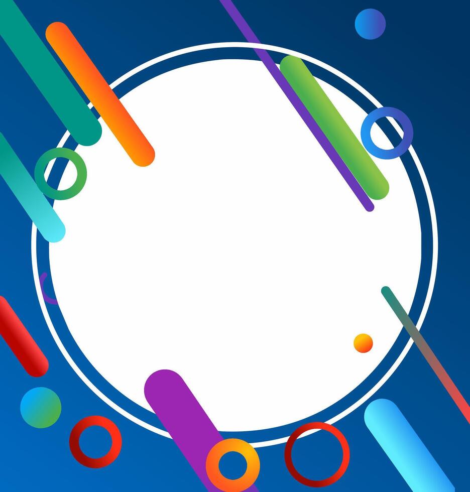 Colorful abstract background with circles and lines vector