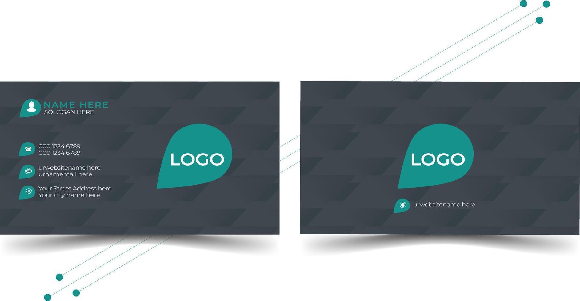 Business card design with mockup vector