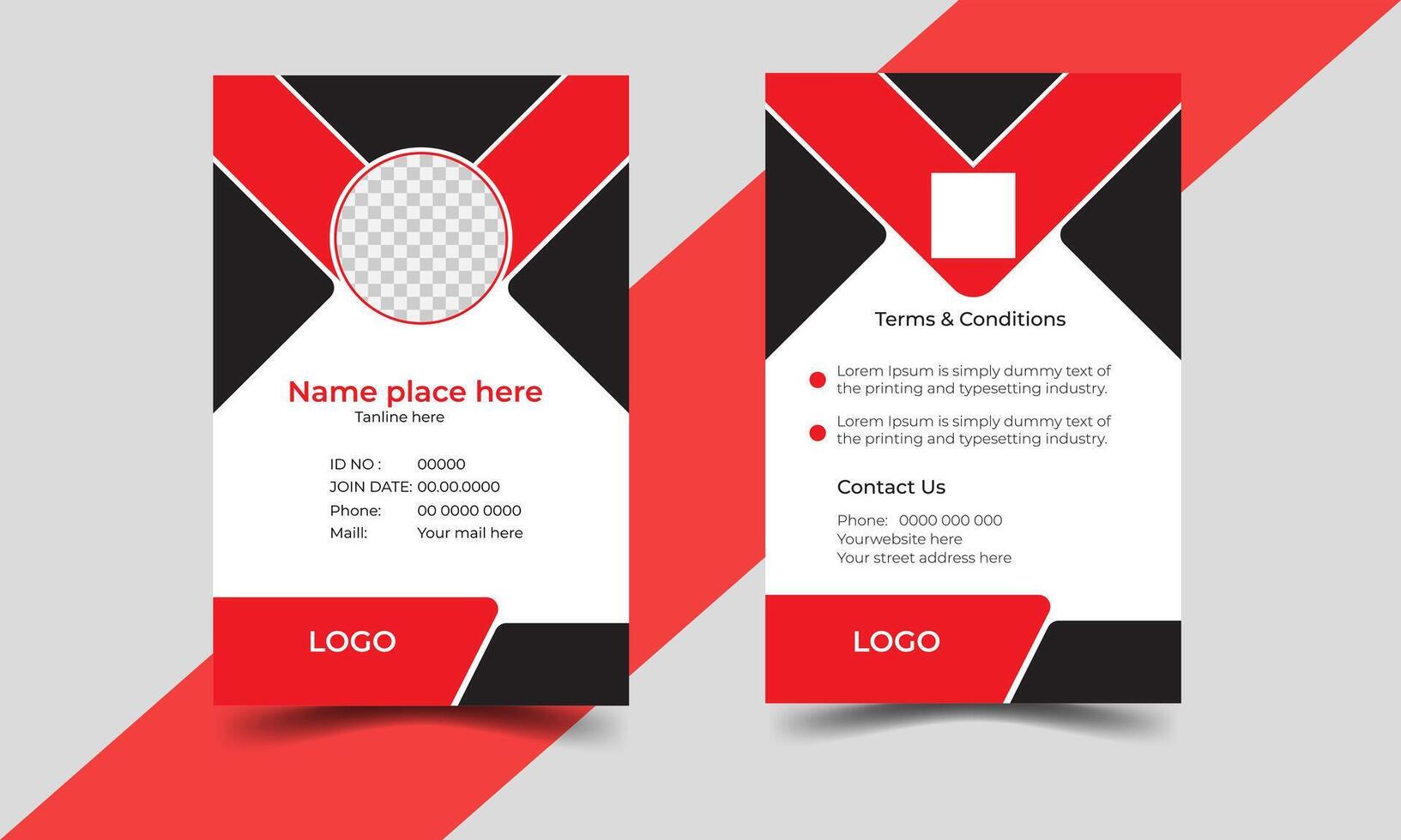 Premium Colorful student id card design vector